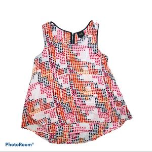 Anthropology W5 abstract sleeveless Hi-Low size L